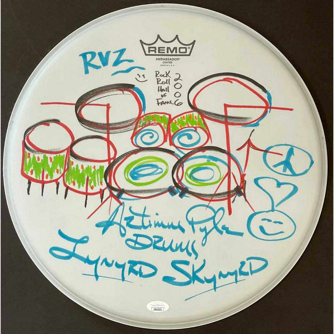 Artimus Pyle Autographed 14" Remo Drum Head (JSA) (1 of 1)
