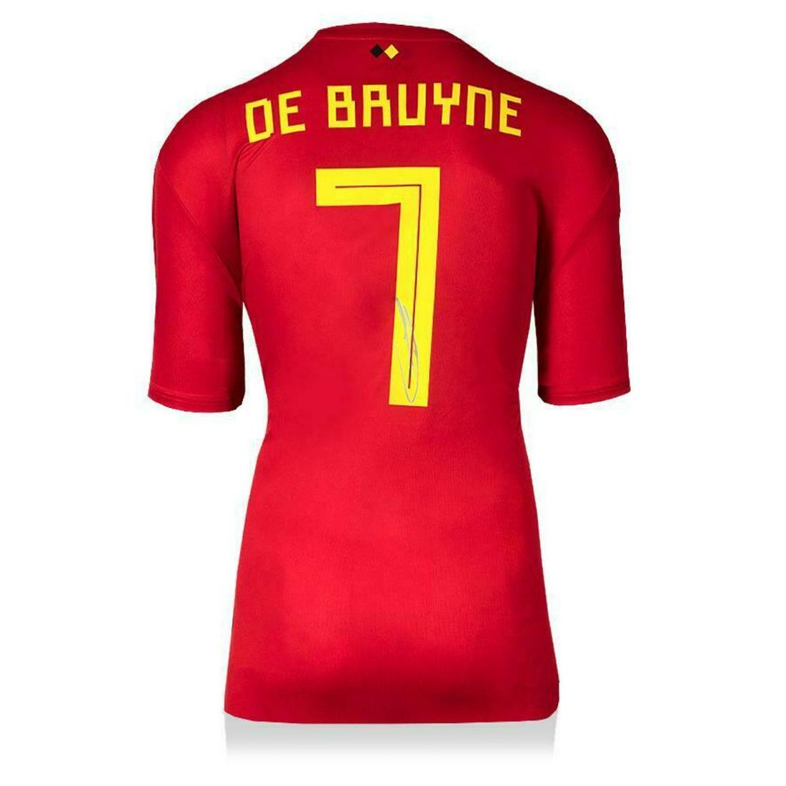 Kevin De Bruyne Back Signed Belgium 2018 Home Shirt (1 of 2)