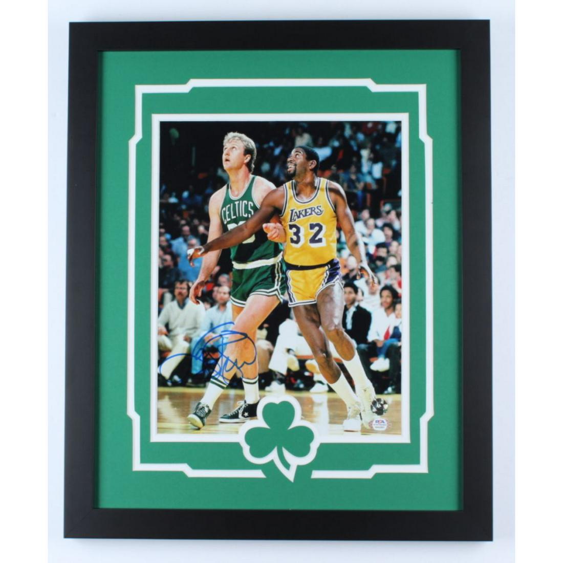 Larry Bird Signed Celtics 18x22 Custom Framed Photo (1 of 1)