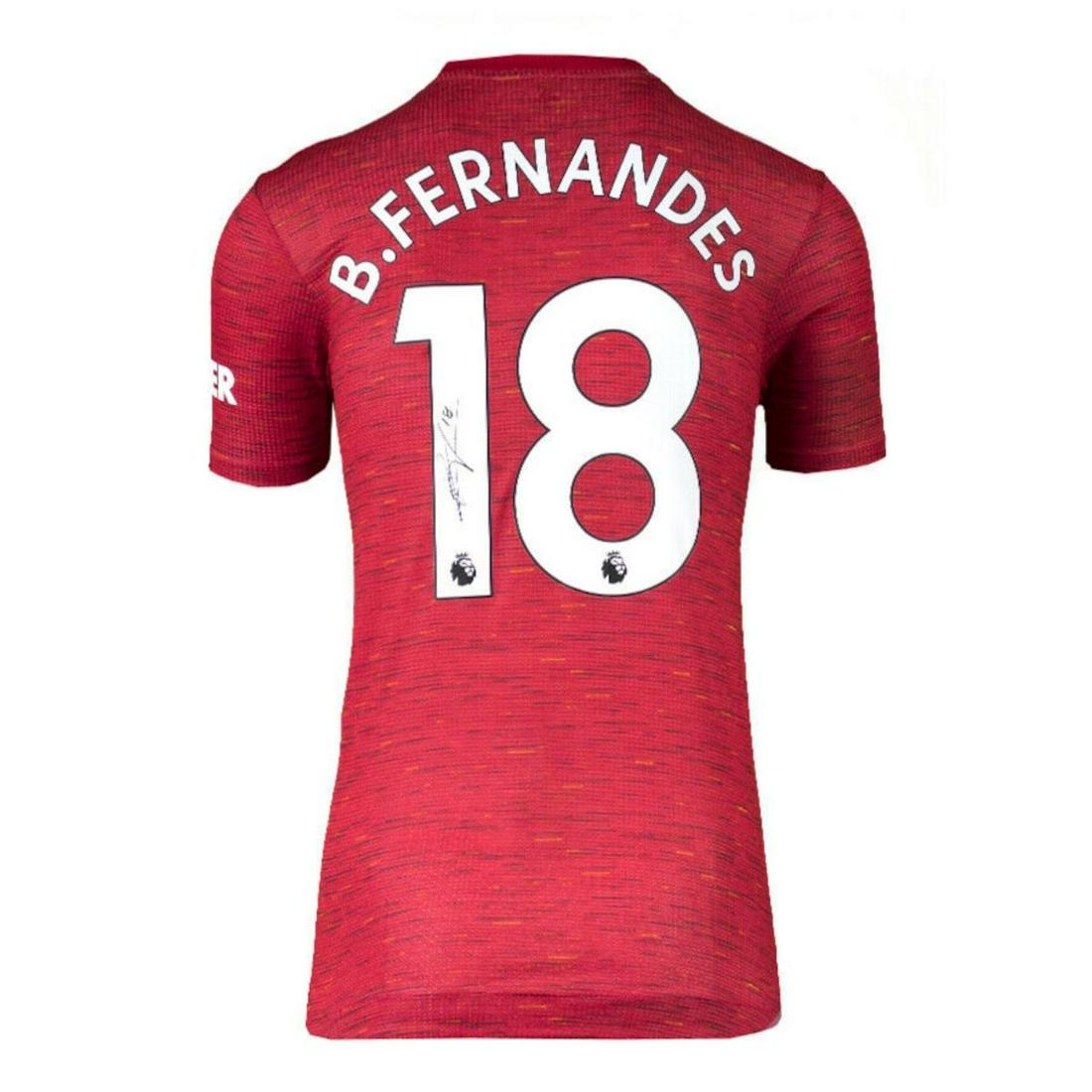 Match Issue: Bruno Fernandes Signed Manchester United: Match Issue: Bruno Fernandes Signed Manchester United Shirt - 2020-2021, Number