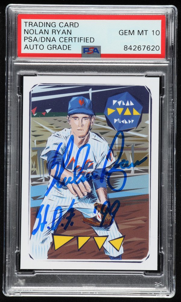 Nolan Ryan Signed 2020 Topps Project 2020 #186 Naturel (1 of 1)