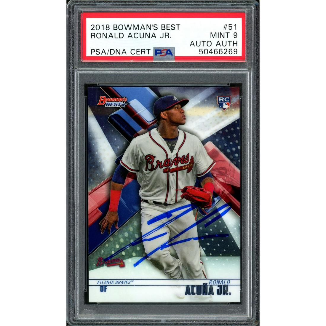 Ronald Acuna Jr. Autographed 2018 Bowman's Best Rookie (1 of 1)
