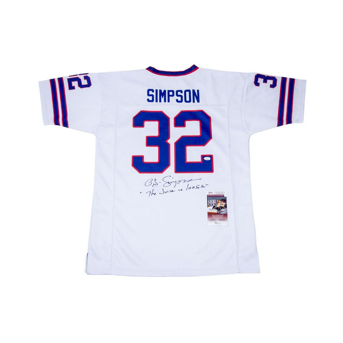OJ Simpson White Juice is Loose inscribed Bills Jersey (1 of 1)