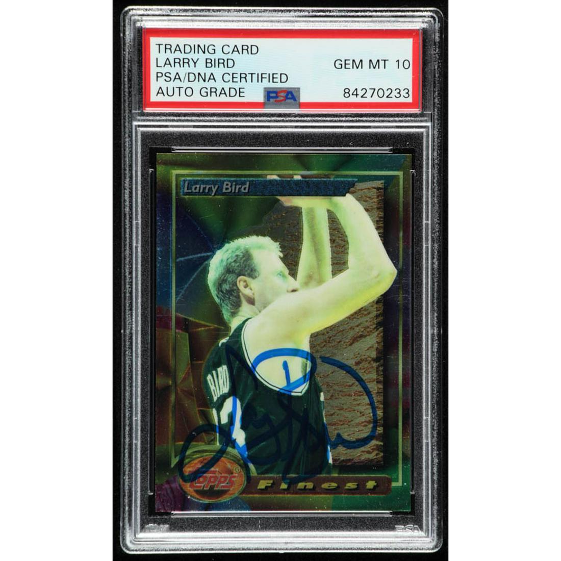 Larry Bird Signed 1993-94 Finest #2 (PSA Encapsulated) (1 of 2)