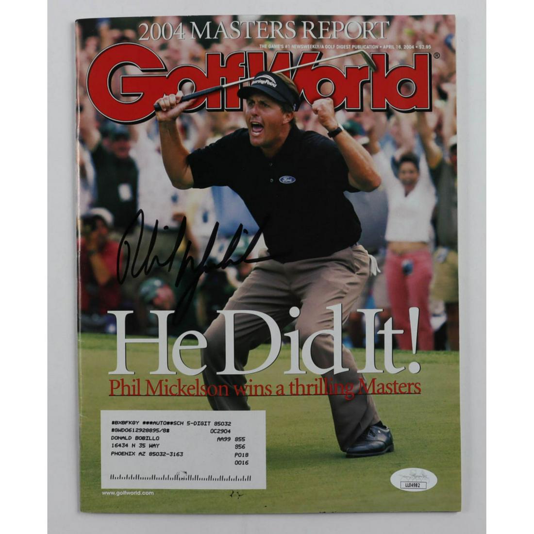 Phil Mickelson Signed 2004 "Golf World" Magazine (JSA (1 of 1)