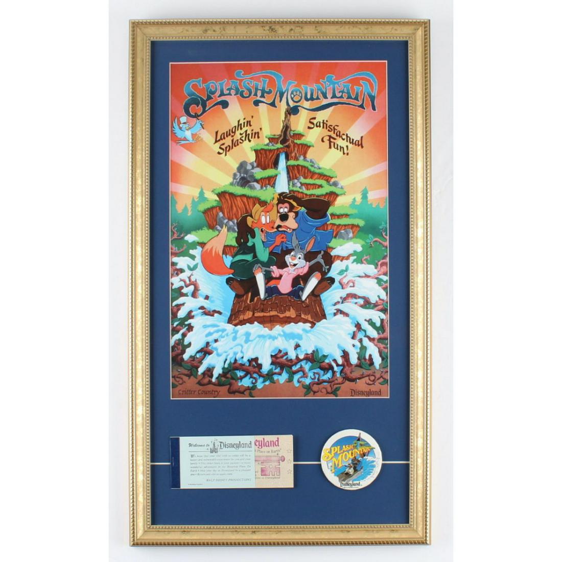 Disneyland "Splash Mountain" 15x27.5 Custom Framed (1 of 1)