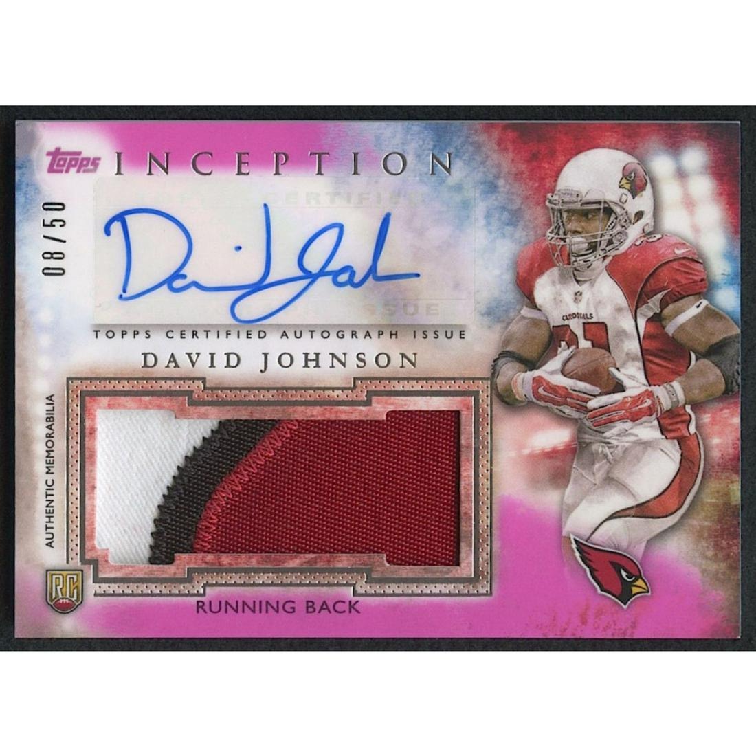 David Johnson 2015 Topps Inception Rookie Jumbo Patch: Please see the images for details on the condition of the card.Northern IowaArizona CardinalsHouston Texans