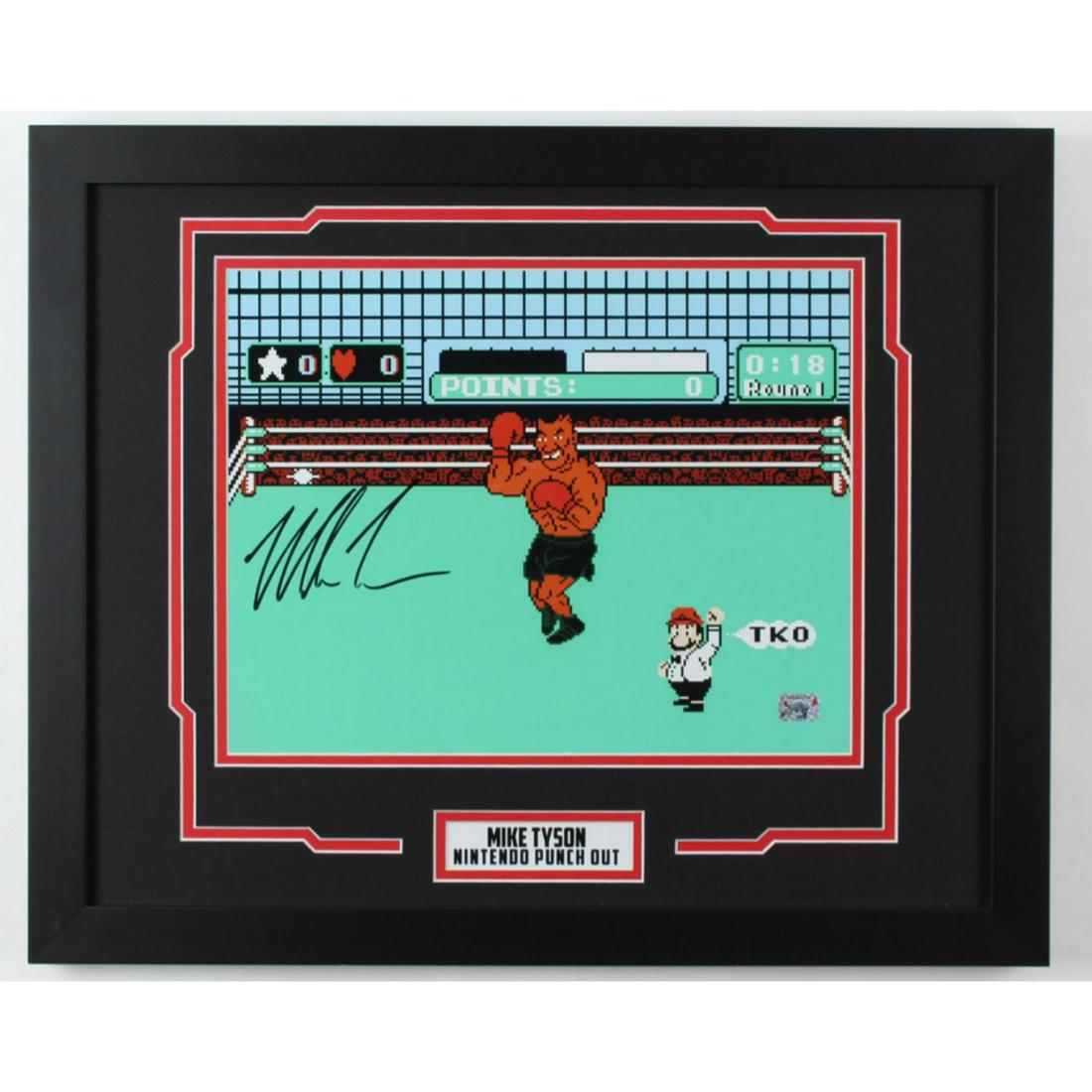 Mike Tyson Signed "Punch-Out!!" 18x22 Custom Framed (1 of 1)