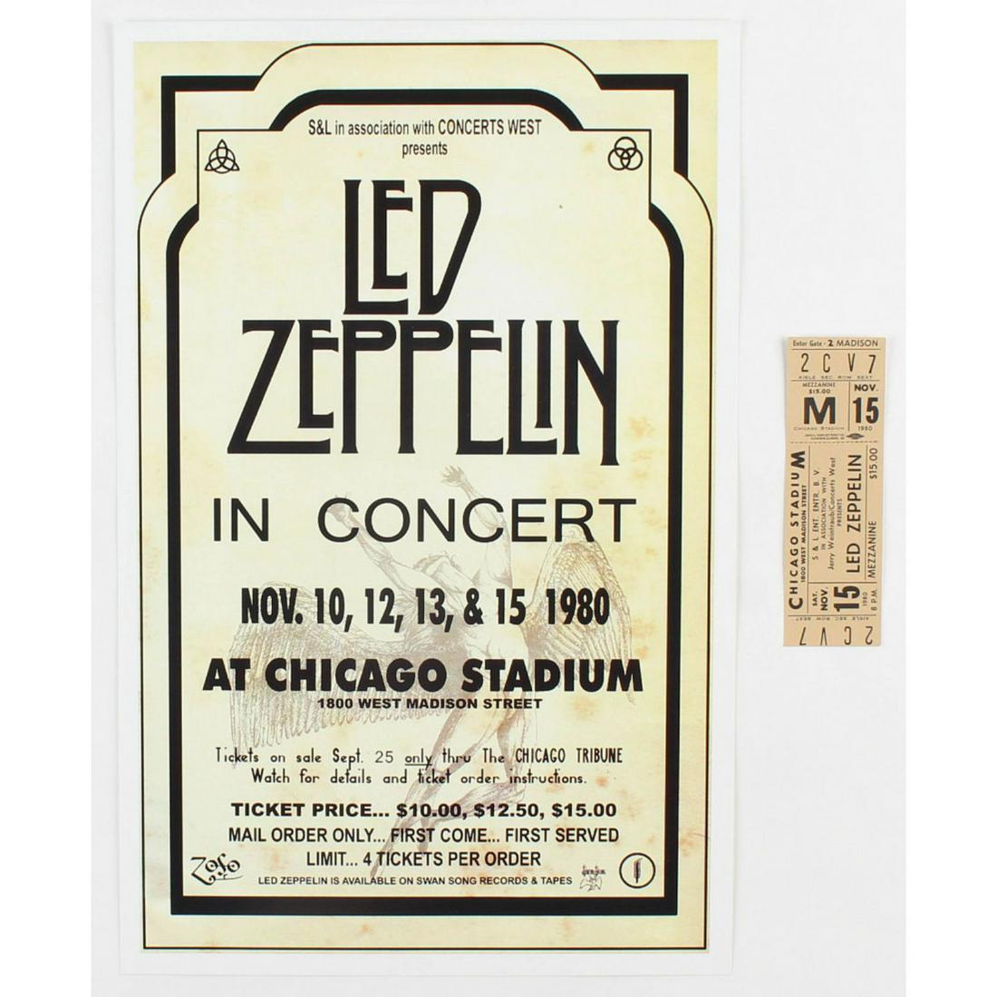 Set of (2) Led Zeppelin Concert Items with (1) Concert (1 of 1)