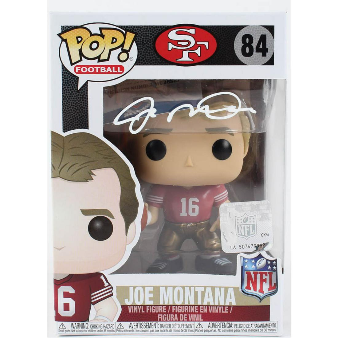Joe Montana Signed 49ers #84 Funko Pop! Vinyl Figure (1 of 1)