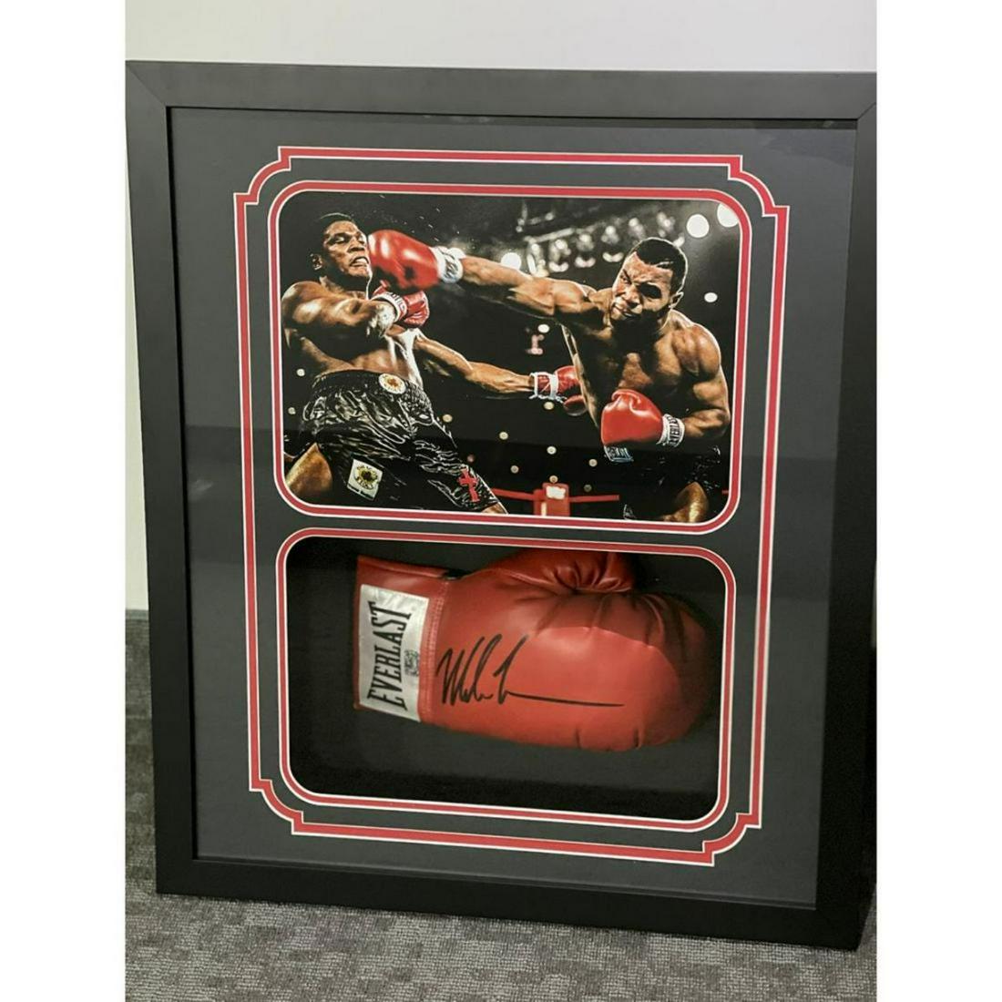 Mike Tyson Signed Custom Framed Boxing Glove (1 of 1)