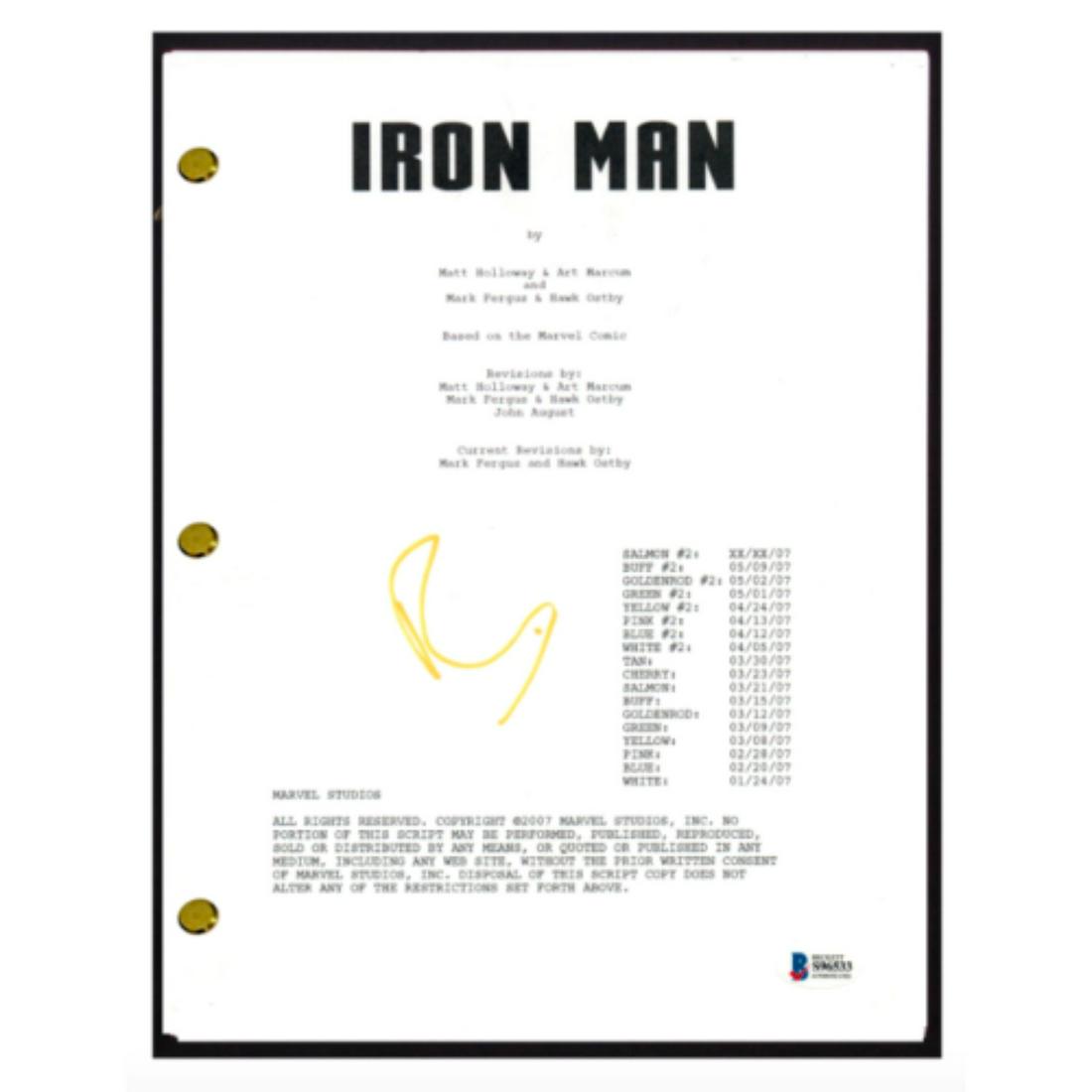 Robert Downey Jr Signed Autographed IRON MAN Movie (1 of 1)