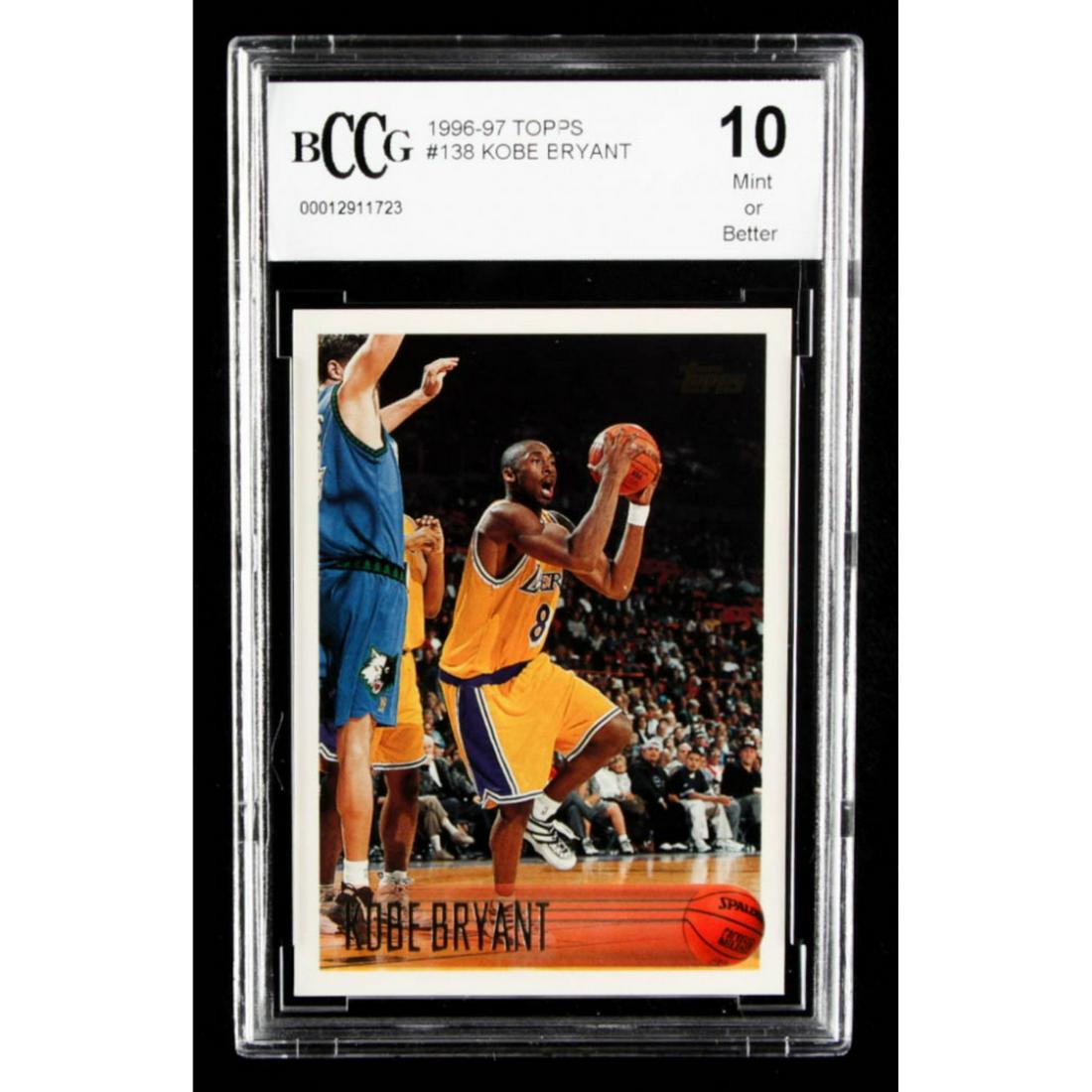 Kobe Bryant 1996-97 Topps #138 RC (BCCG 10) (1 of 1)