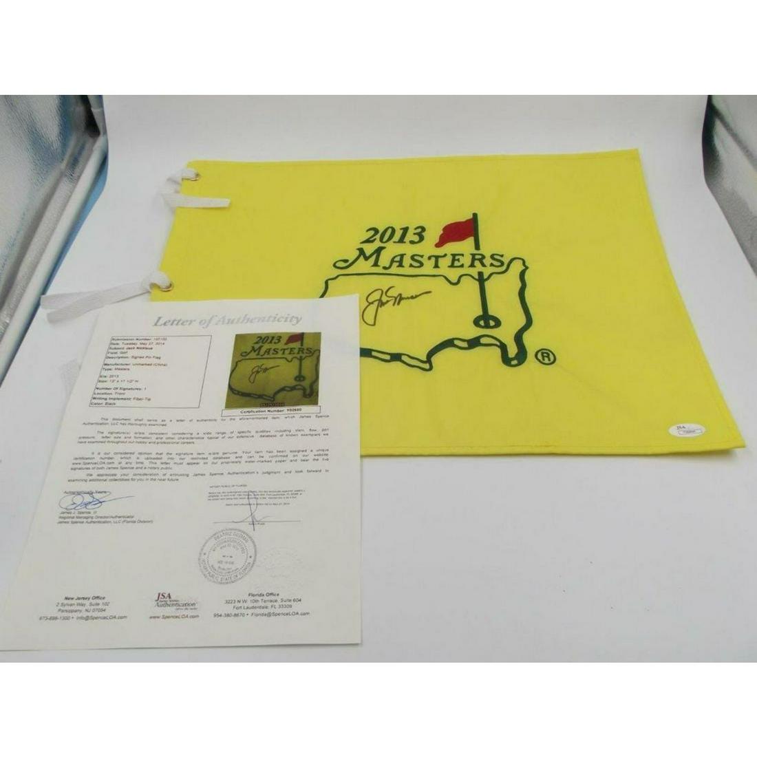 2013 Master Tournament Pin Flag hand signed by Jack (1 of 1)