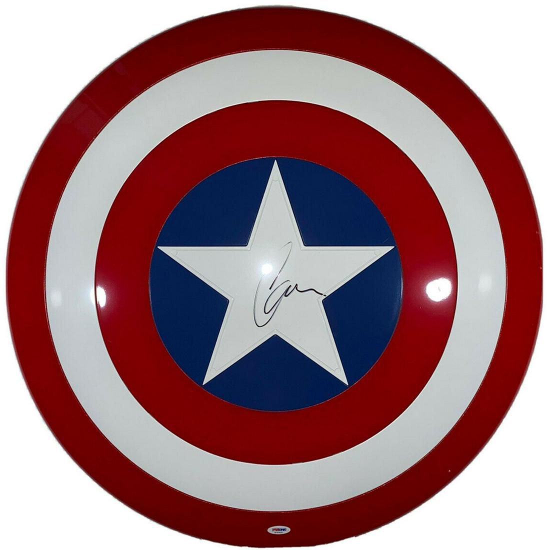 CHRIS EVANS SIGNED CAPTAIN AMERICA SHIELD MARVEL (1 of 1)