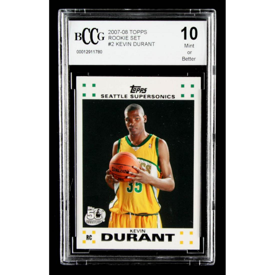 Kevin Durant 2007-08 Topps Rookie Set #2 (BCCG 10) (1 of 1)