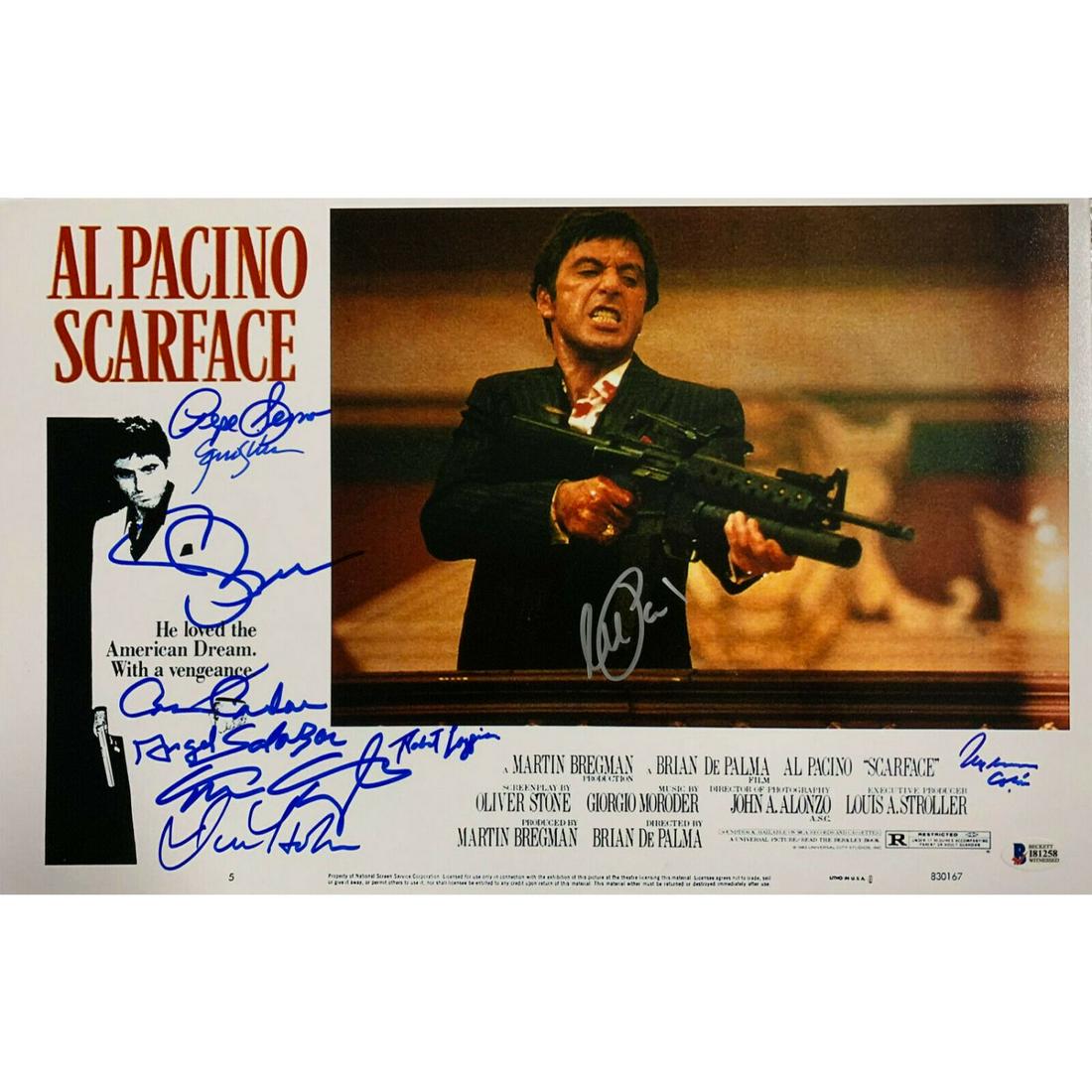 Scarface Cast Autographed 11x17 Movie Poster Photo Al (1 of 2)