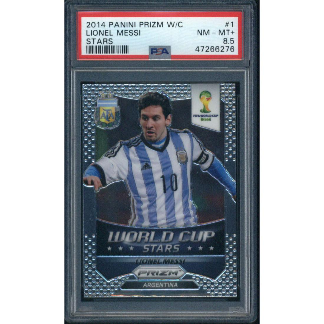 2014 Panini Prizm World Cup Stars Lionel Messi #1 PSA (1 of 1)