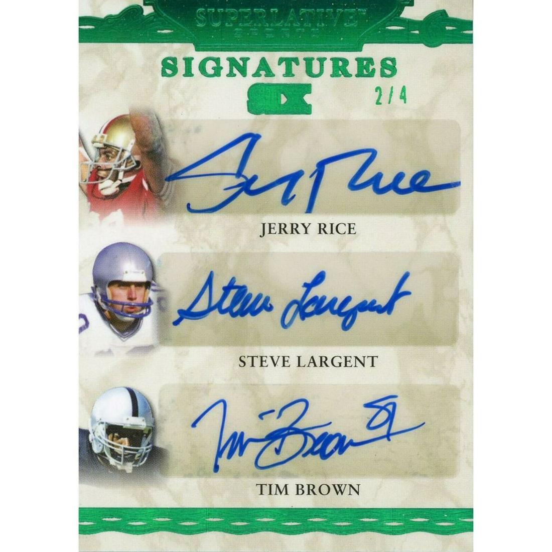 Multi-Signed NFL Signed 2020 Leaf Superlative Emerald (1 of 2)
