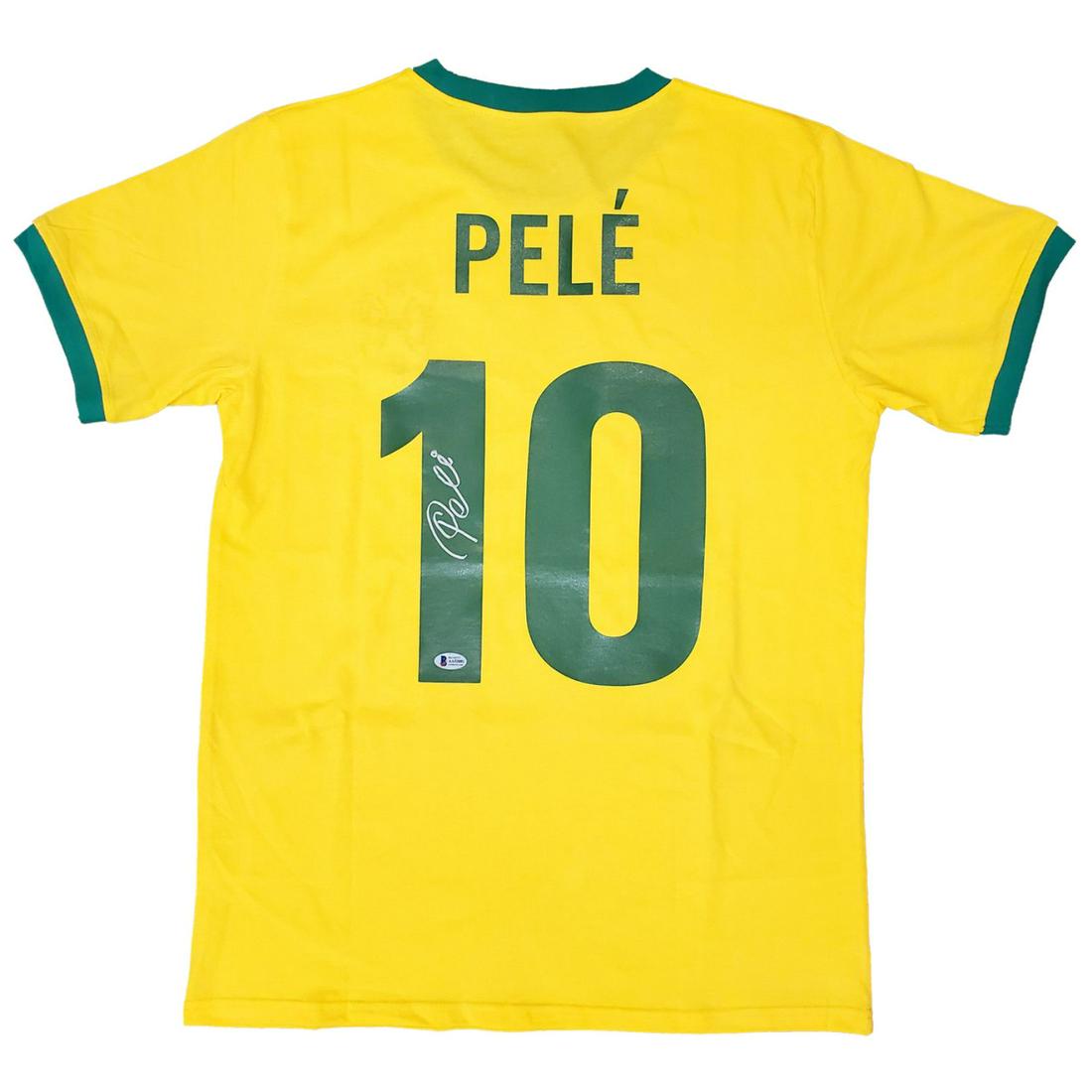 CBD Brazil Pele Autographed Yellow Jersey Beckett BAS: CBD Brazil Pele Autographed Yellow Jersey Beckett BAS