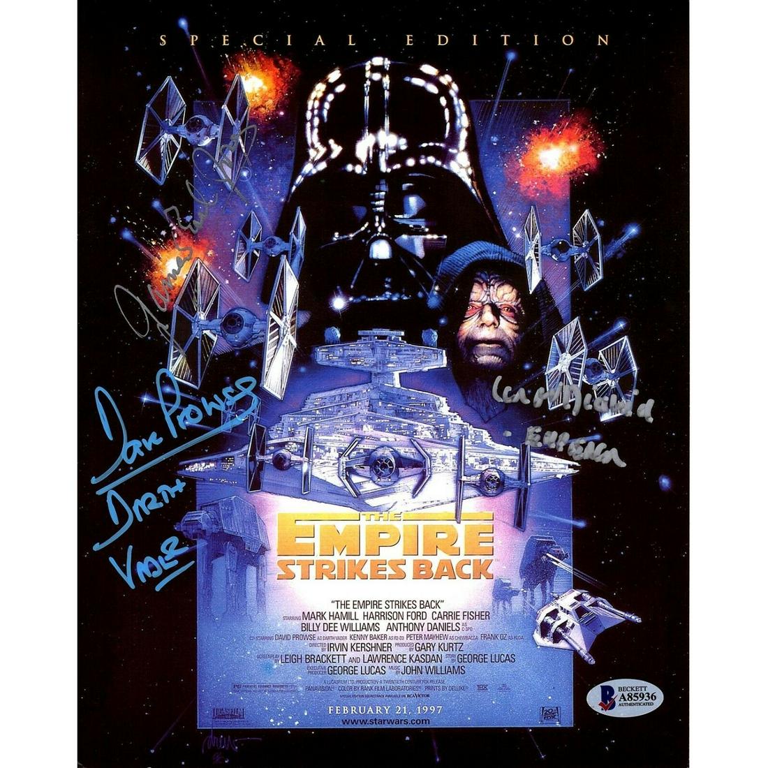 JAMES EARL JONES, DAVE PROWSE & IAN McDIARMID Signed (1 of 2)