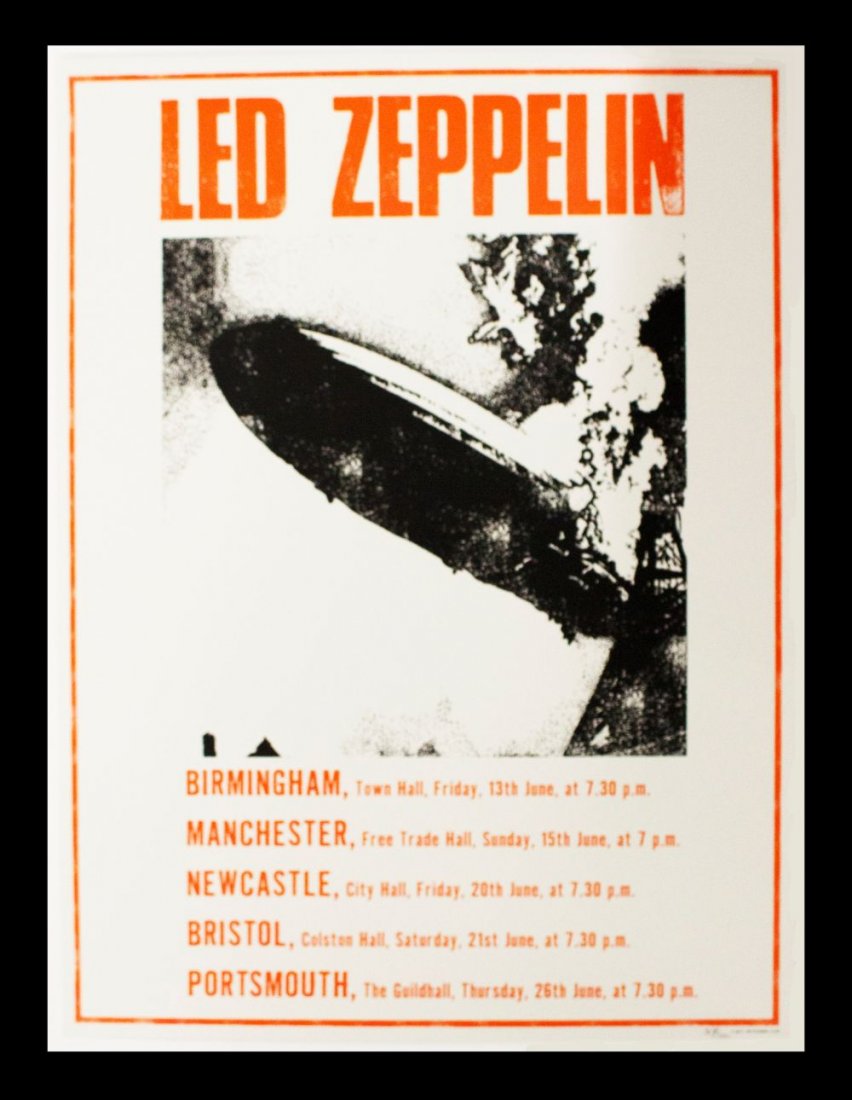 ORIGINAL Edition Led Zeppelin England Tour Poster -RARE (1 of 1)