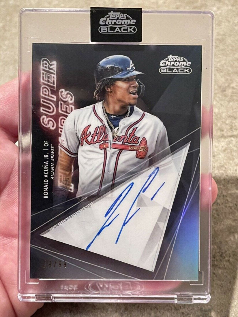 2020 Topps Chrome Black Ronald Acuna Jr Auto  /99 (1 of 1)