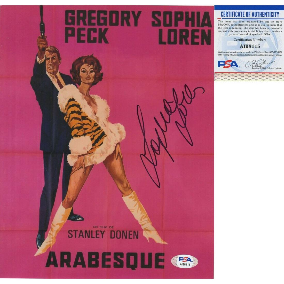 Sophia Loren Signed 8x10 Photo 6 PSA/DNA COA (1 of 1)