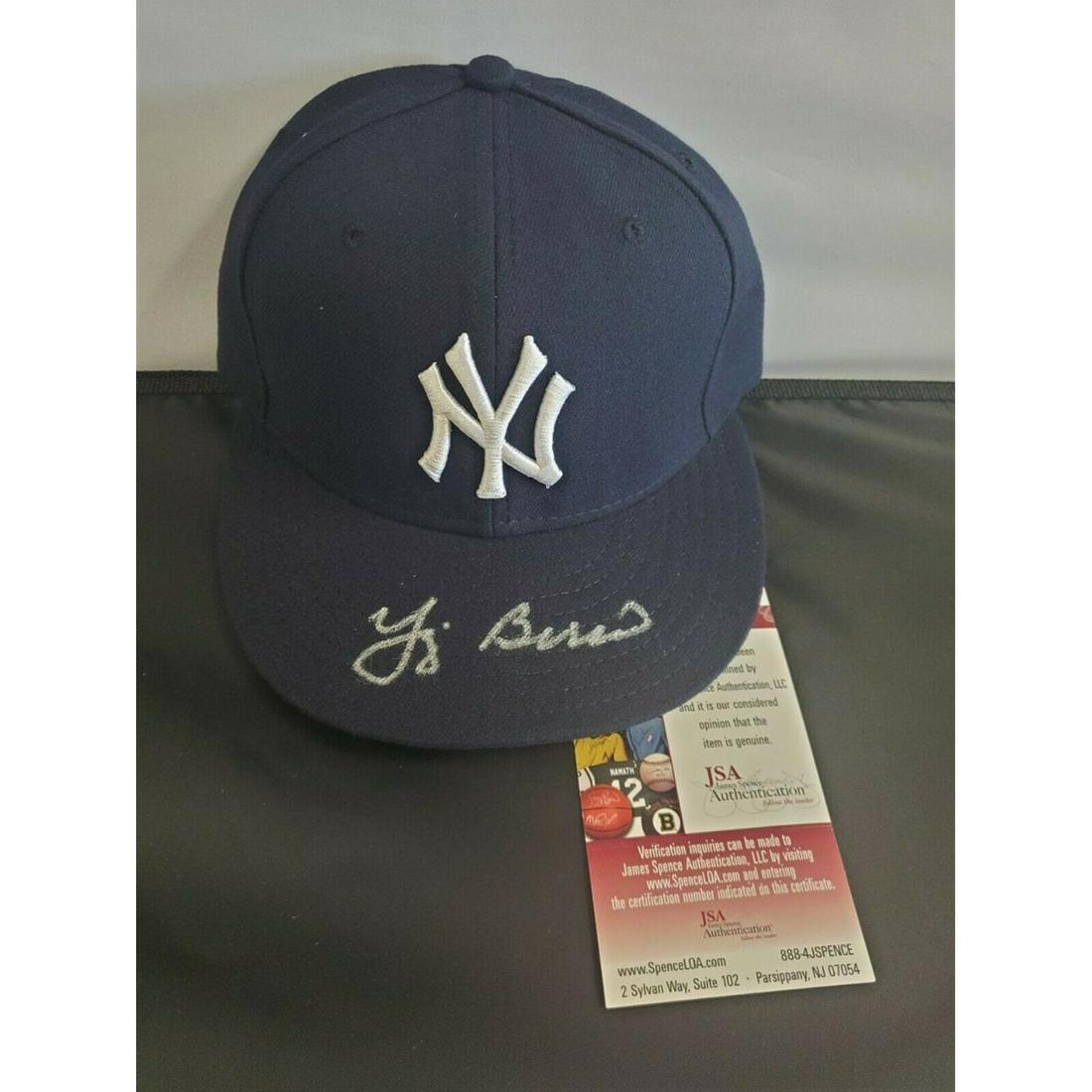 Yogi Berra Signed New Era Authentic Baseball Yanks Hat (1 of 1)