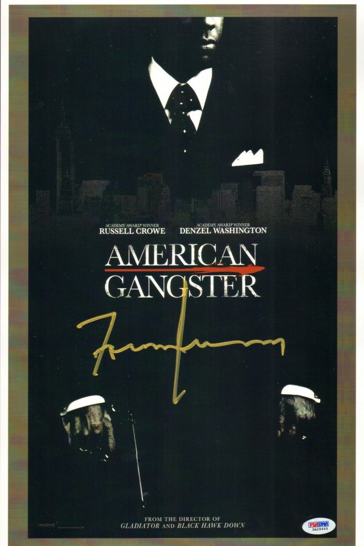 Frank Lucas Signed American Gangster Movie 11x17 Poster (1 of 2)