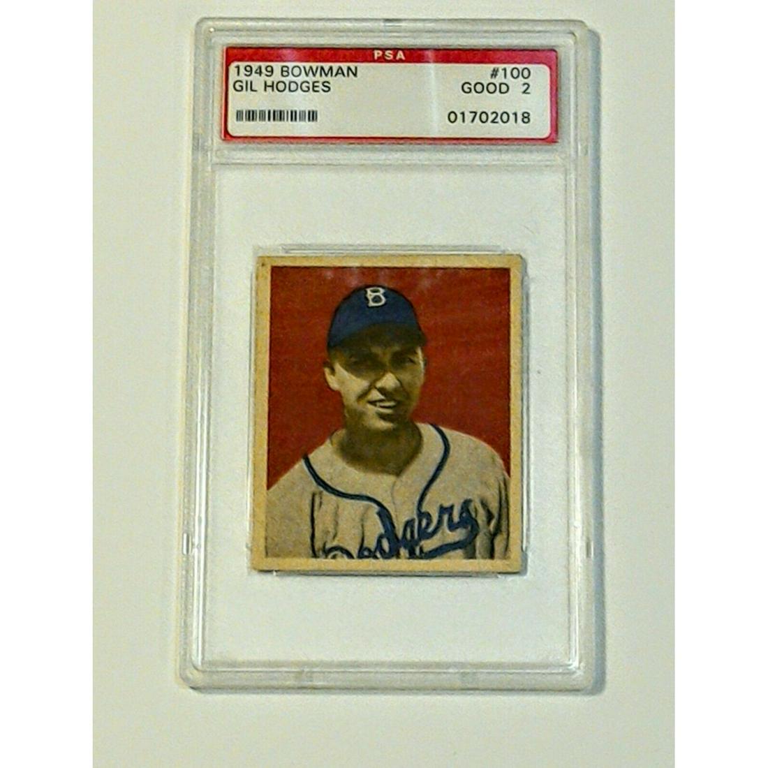 1949 Bowman Gil Hodges #100 Rookie Card PSA 2 (1 of 1)