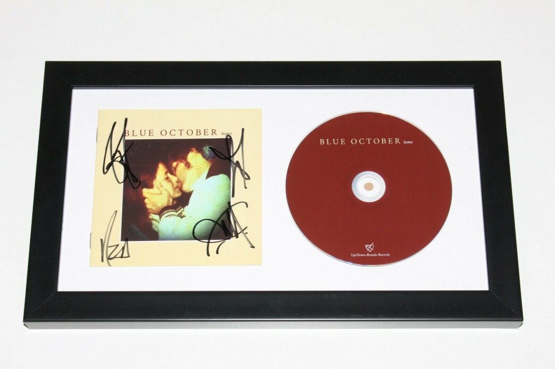 BLUE OCTOBER BAND SIGNED FRAMED (1 of 1)