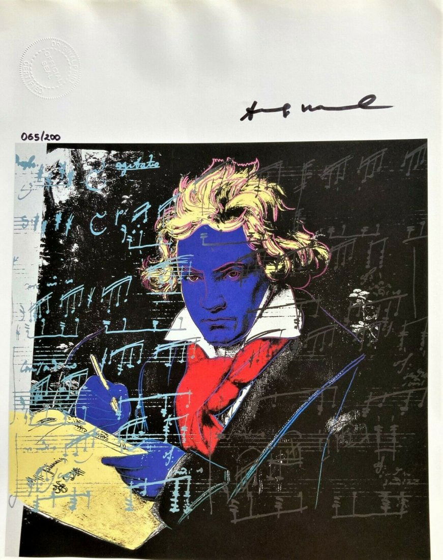 Andy Warhol - Beethoven Original Hand Signed Print with (1 of 1)