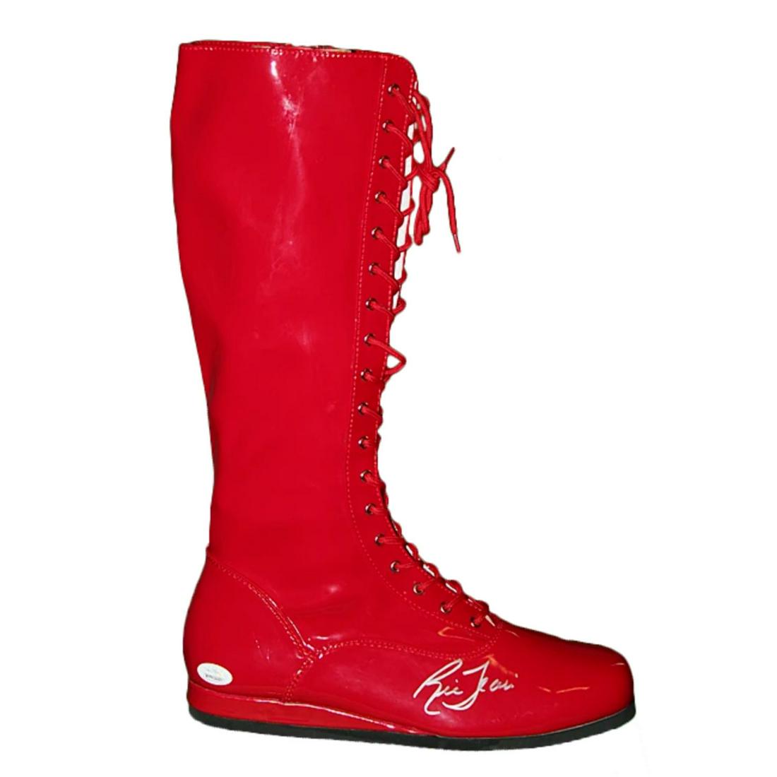 Ric Flair Autographed Wrestling Boot Red (JSA): Ric Flair Autographed Wrestling Boot Red (JSA)