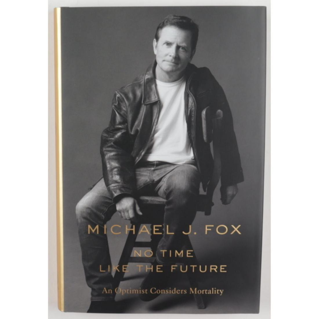 Michael J. Fox Signed 4x4 Cut With "No Time Like The (1 of 2)