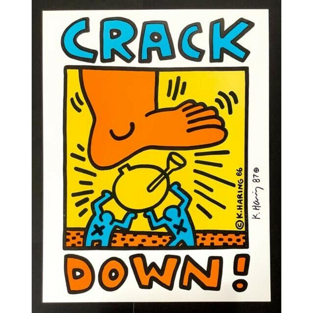 Hand Signed Keith Haring oversized 17" x 22" poster (1 of 3)
