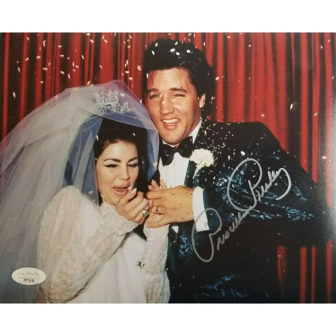 Priscilla Presley signed 8x10 wedding photo Elvis (1 of 1)