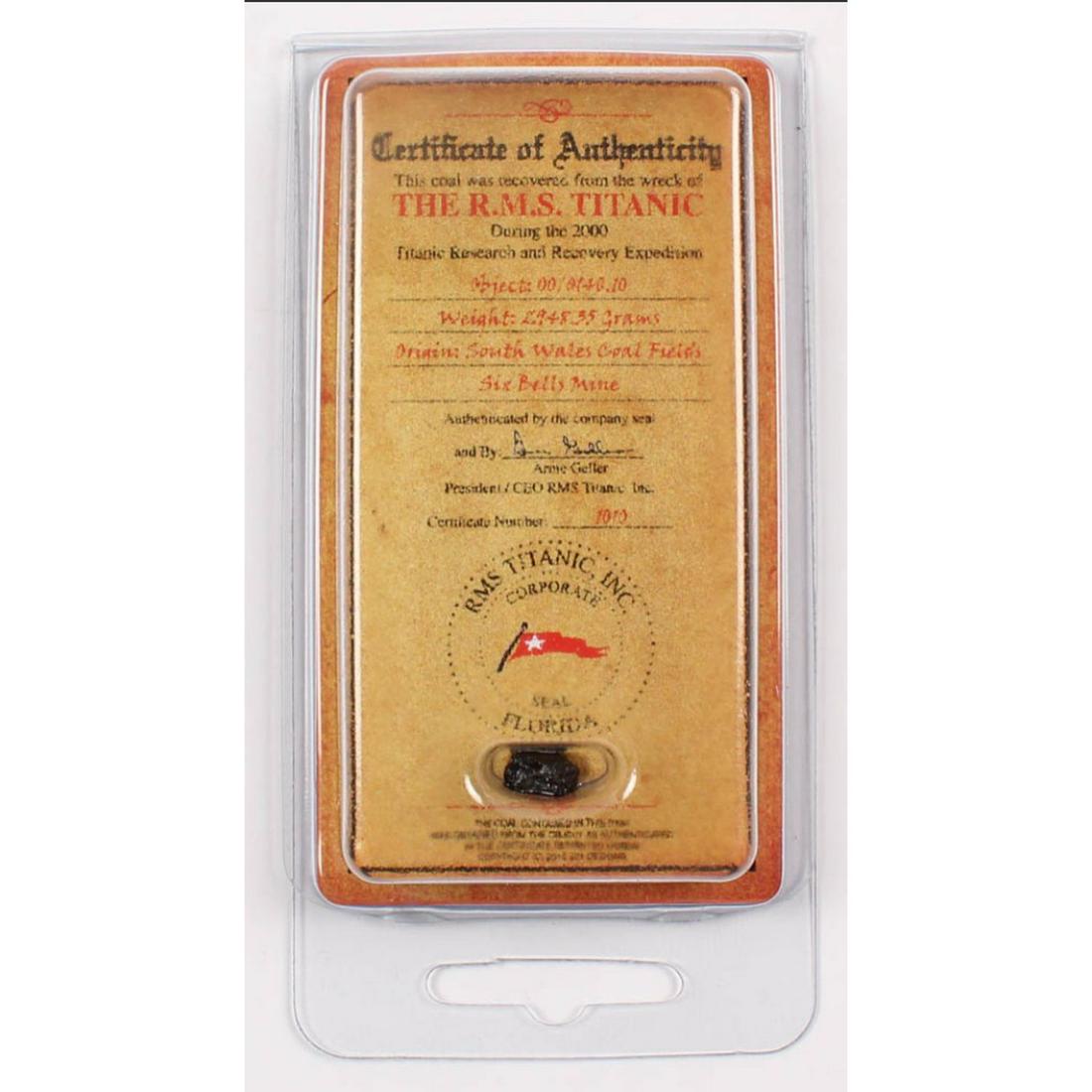 Authentic Coal From Titanic Wreckage with Display Case (1 of 2)