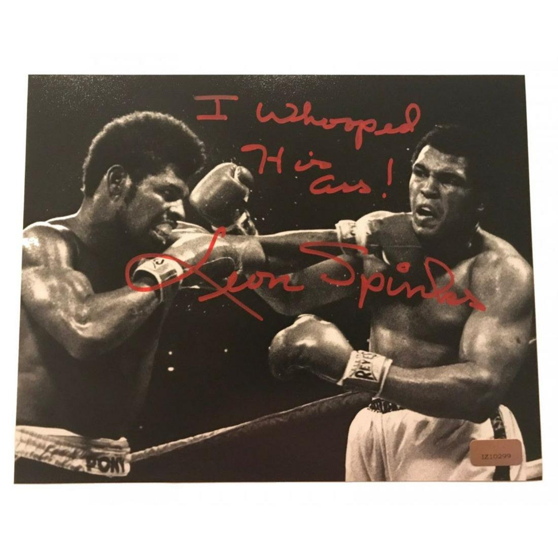 Leon Spinks Signed 8x10 Inscribed "Whooped Ali" COA (1 of 1)