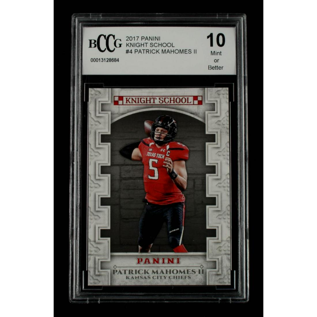 Patrick Mahomes II 2017 Panini Knight School #4 (BCCG (1 of 1)