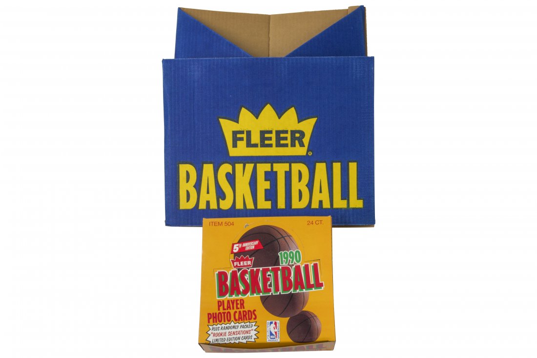 1990 Fleer Basketball Jumbo Cello Box "Rookie (1 of 2)