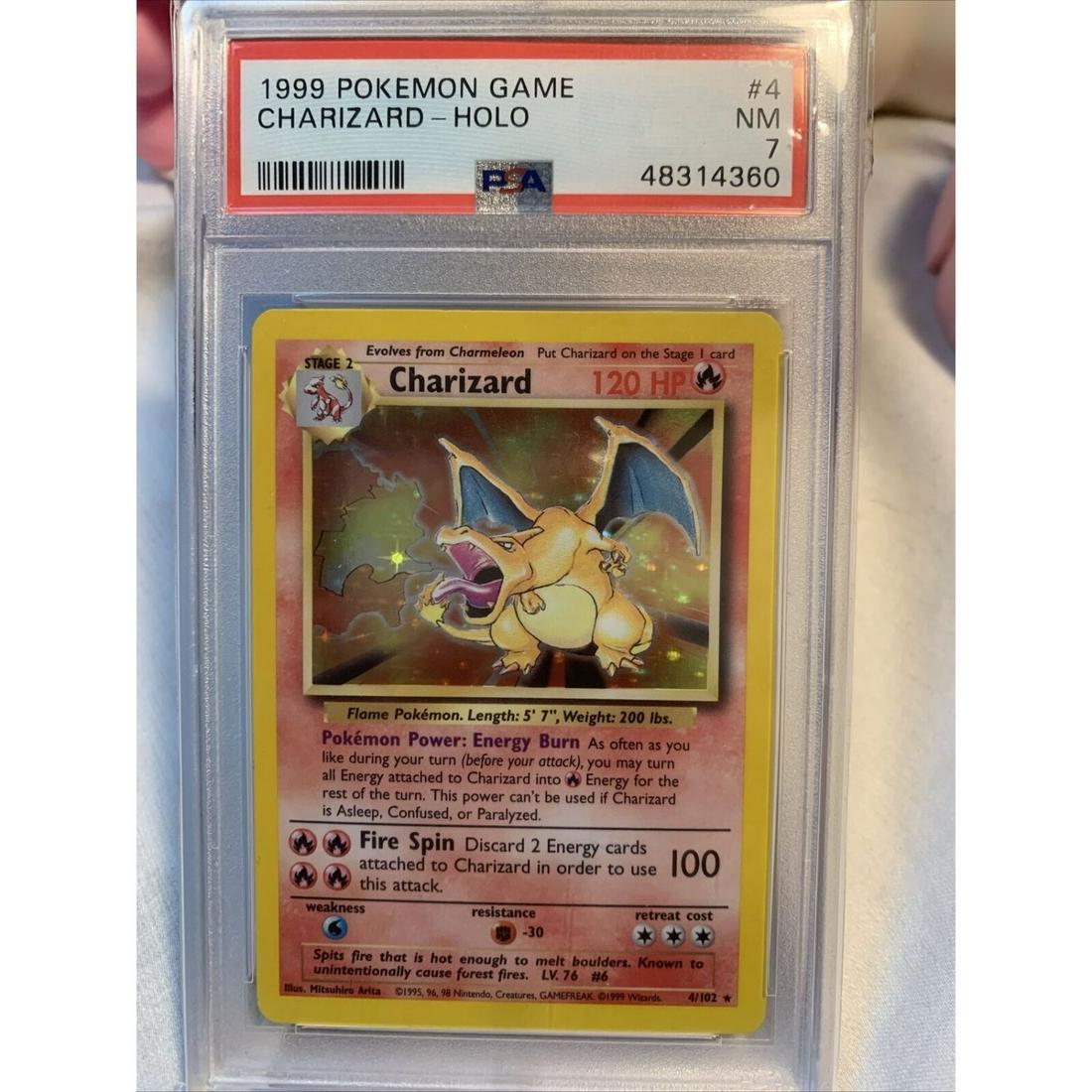 1999 Pokemon Base Set Unlimited Charizard #4 Holo PSA 7 (1 of 1)