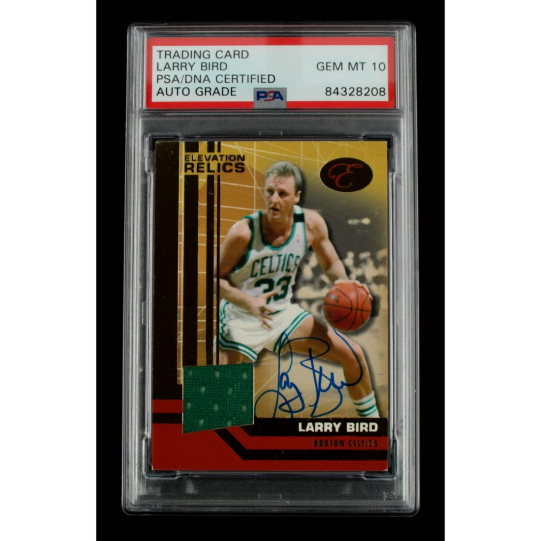 Larry Bird Signed 2007-08 Bowman Elevation Relics Red (1 of 1)