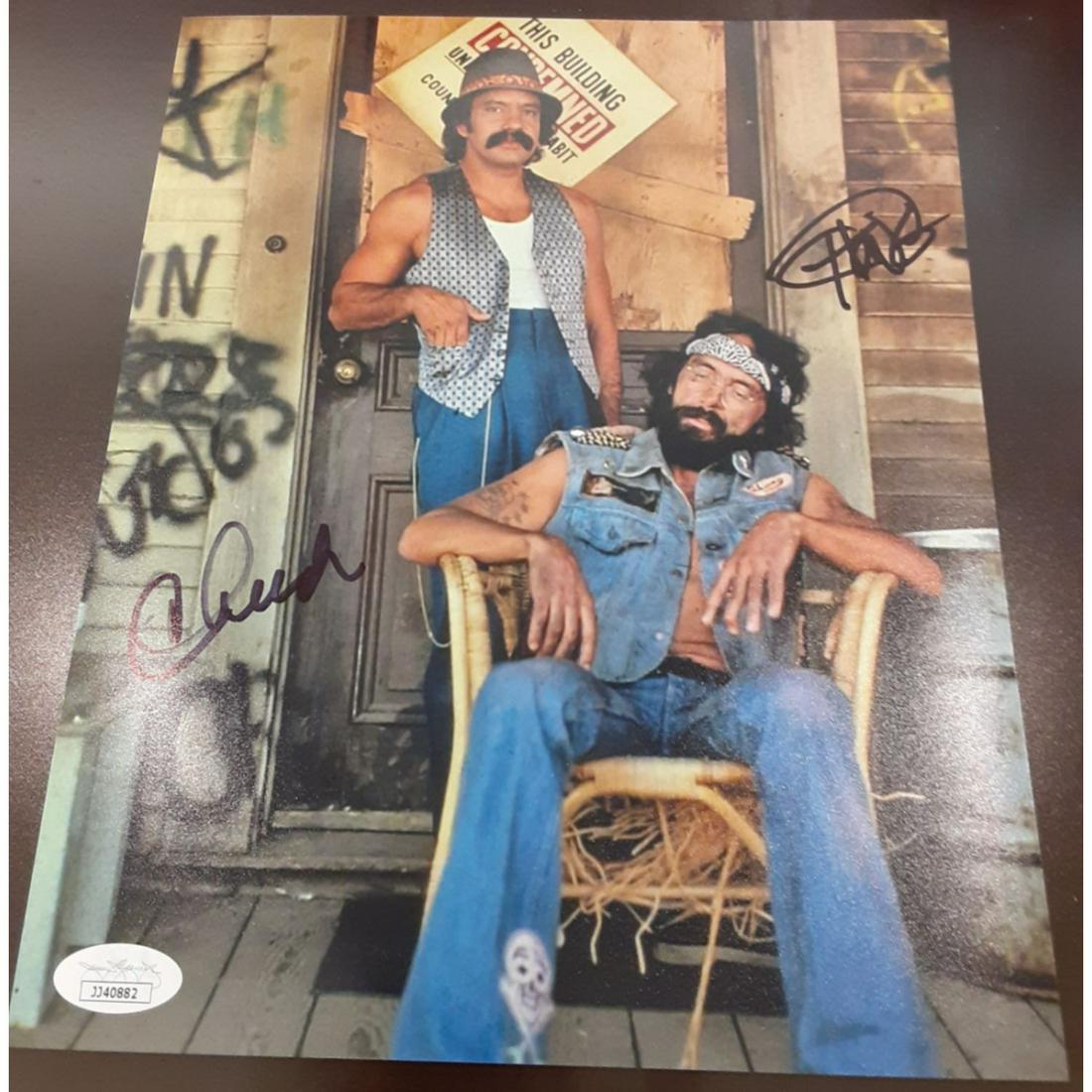 Cheech Marin & Tommy Chong Signed 8x10 Photo (JSA: Photo measures 8" x 10" in size and has been hand-signed Cheech Marin and Tommy Chong.The lot / autograph(s) includes an official James Spence Authentication (JSA) hologram for authenticity purposes.A