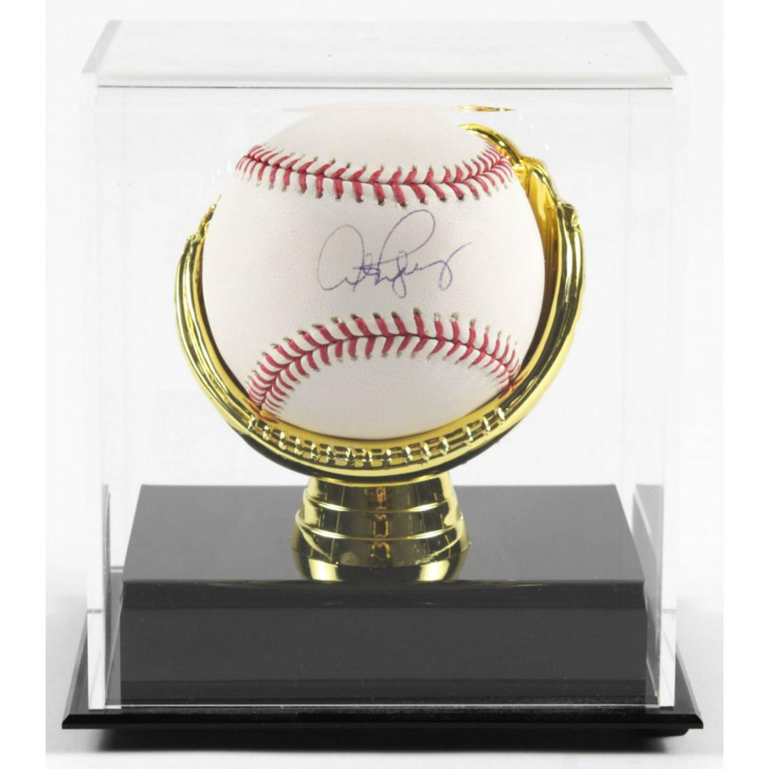 Alex Rodriguez Signed OML Baseball with Display Case (1 of 2)