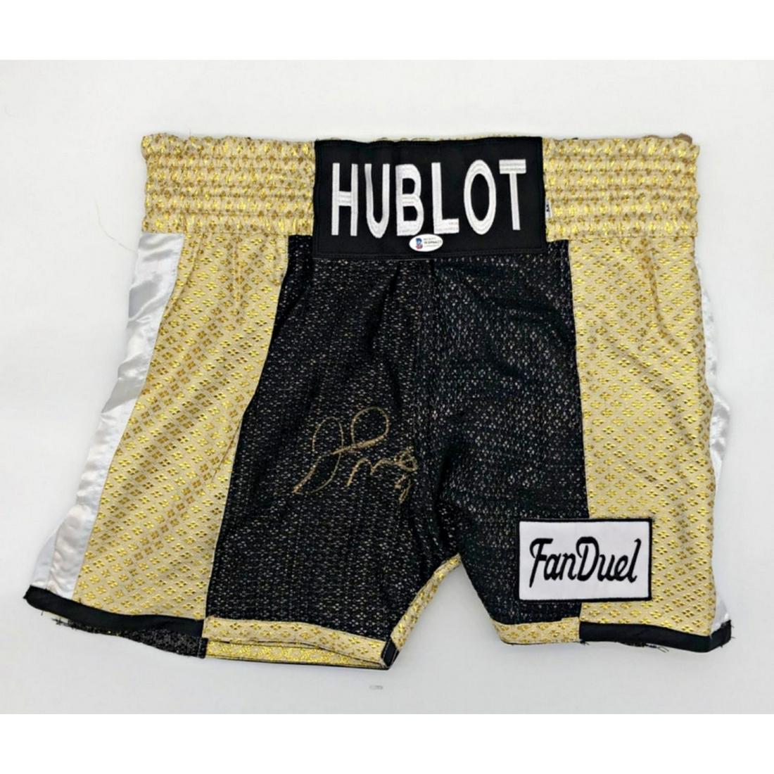 Floyd Mayweather Jr. Signed TMT Boxing Trunks (Beckett (1 of 1)