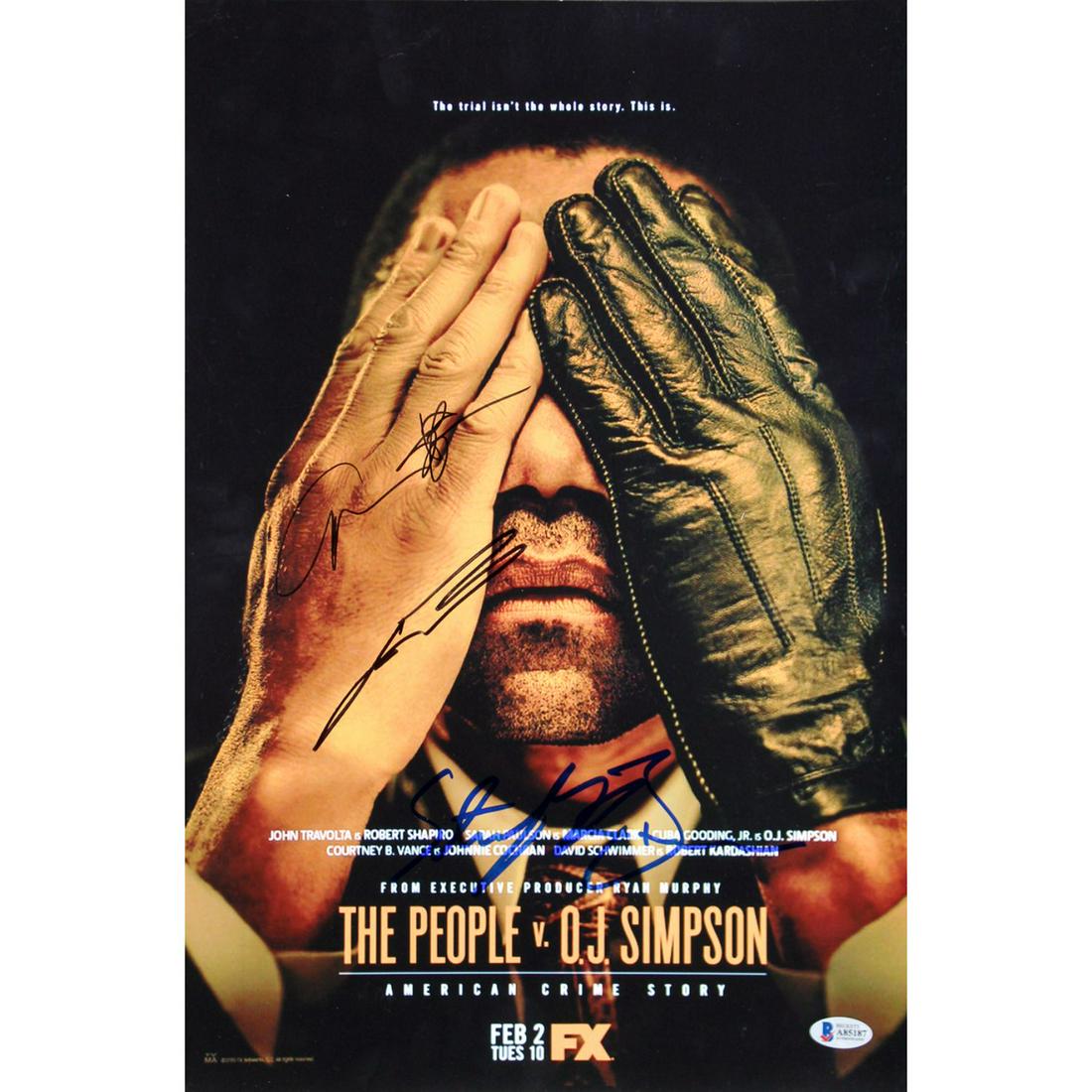 The People V. O.J. Simpson (3) Travolta Signed 12x18 (1 of 2)