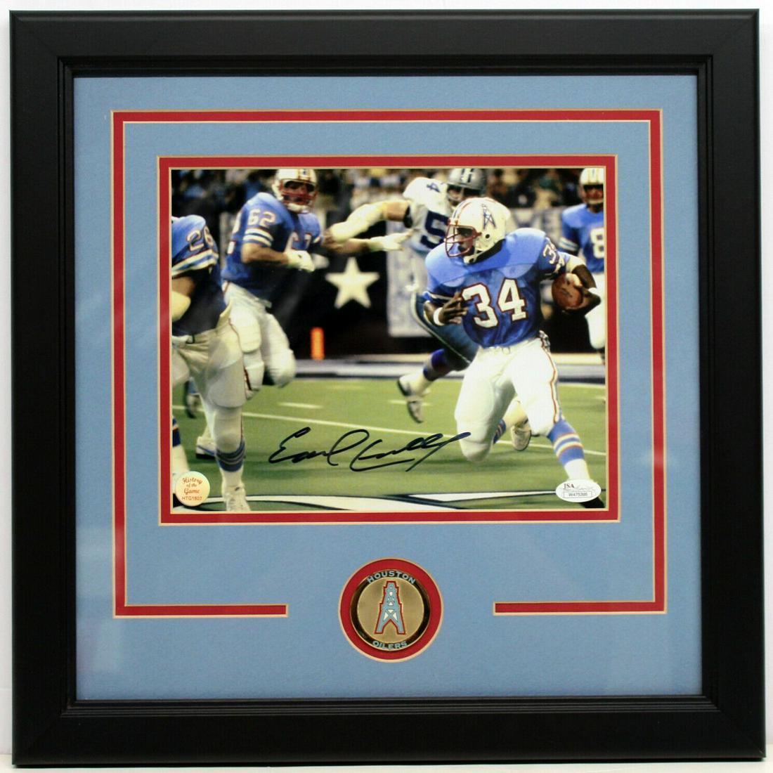 EARL CAMPBELL SIGNED AUTOGRAPHED 8x10 OILERS PHOTO (1 of 2)