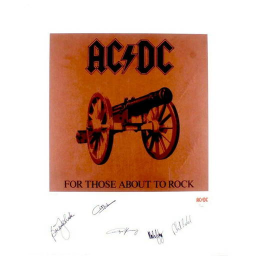 Ac/dc Band Signed 22x28 Artist Proof Lithograph