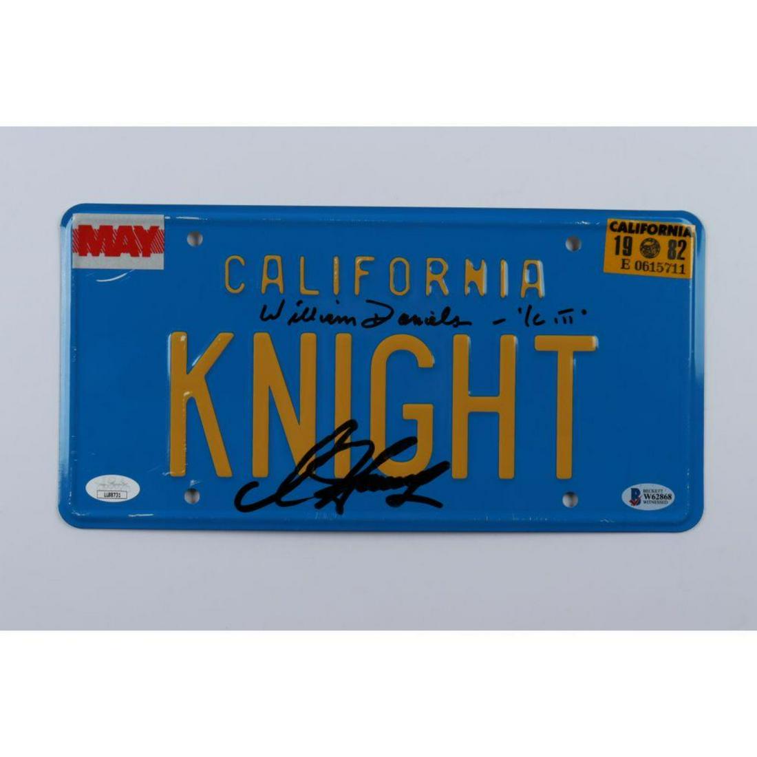 DAVID HASSELHOFF & WILLIAM DANIELS SIGNED "KNIGHT (1 of 1)